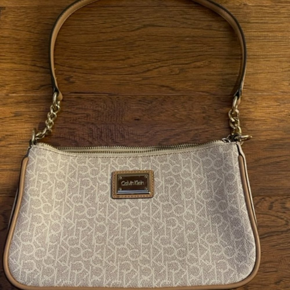 Calvin Klein Natural Hudson Monogram Demi Bag